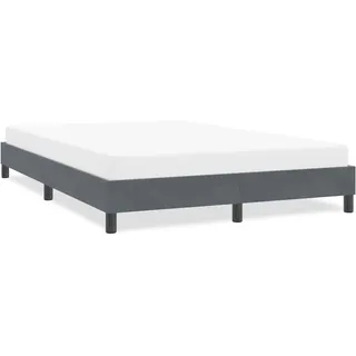 Bettgestell Ohne Matratze Dunkelgrau 140x220 Cm Samt