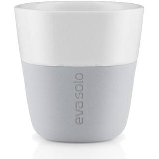 Eva Solo Espressotasse Espresso-Becher Marmor Grau 80 ml 2er Set, Porzellan grau