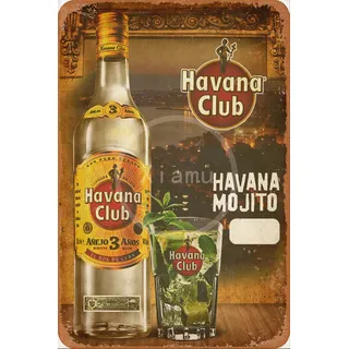 None Brand Havana Club Blechschild Retro Blech Metall Schilder Poster Deko Vintage Türschilder Schild Warnung Hof Garten Cafe Toilette Kneipe Club Geschenk