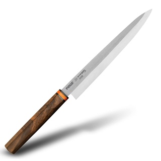 Pirge Küchenmesser, Scharfe, Kohlenstoffstahl, Rosenholzgriff, Japanisches Sushi Messer Set zum Schneiden und Hacken für Profiköche (Yanagiba 23cm / 9")