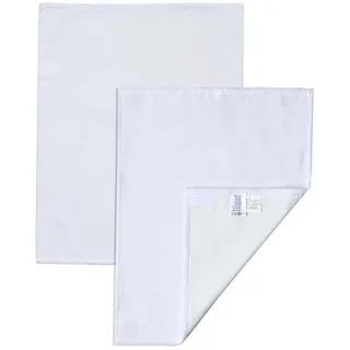 Nordic Coast Company Wickelauflage, Austauschbare Wickelauflage Handtuch 2er Set 100% Baumwolle weiß 46 cm x 52 cm