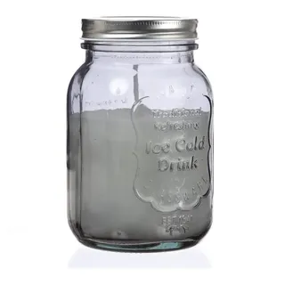 MARELIDA Duftkerze Citronella im Glas mit Deckel H: 16,5cm in grau | Gr.: onesize