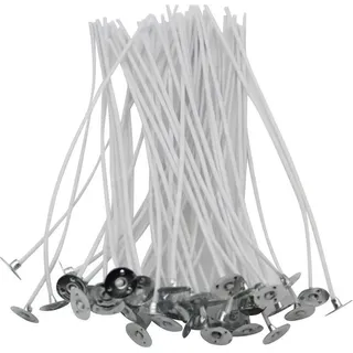 50 Stück Kerzendochte, vorgewachste Dochte, Kerzenherstellungsset, vorgewachste Kerzendochte aus Baumwolle zur DIY-Kerzenherstellung, 4 Zoll,