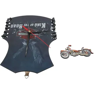Vintage-motorrad-wanduhr, Handgefertigtes Wohnaccessoire