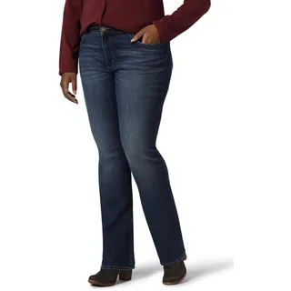 Riders by Lee Indigo Damen Midrise Bootcut Jeans, Eisen Blau, 44 Lange - 44 Lange