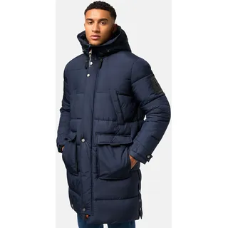 Wintermantel STONE HARBOUR "Beviis", Herren, Gr. M (50), blau (navy), Obermaterial: 100% Polyester. Futter: 100% Polyester. Wattierung: 100% Polyester. Ärmelfutter: 100% Polyester, gerade ca. Mitte Oberschenkel, hoch geschlossener Ausschnitt, Ärmel ohne Ärmelschlitz Rippstrickbündchen, Mäntel Wintermantel, Warmer Winter Steppmantel mit coolen Details