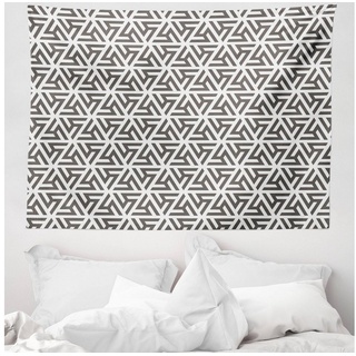 Wandteppich aus Weiches Mikrofaser Stoff Für das Wohn und Schlafzimmer, Abakuhaus, rechteckig, Modern Weiß Geometric Triangle grün 150 cm x 110 cm