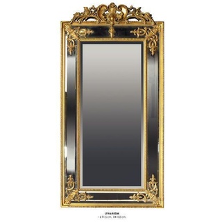 Casa Padrino Barock Wandspiegel Gold H 183 cm B 91.5 cm - Edel & Prunkvoll - Goldener Spiegel