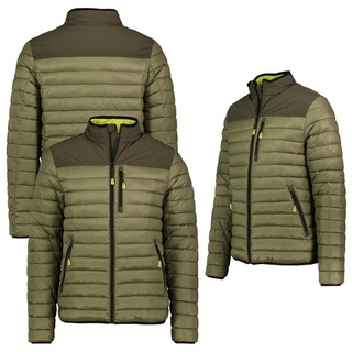 SUBLEVEL Steppjacke Herren Herbst Winter Jacke Steppjacke Kapuzenjacke Stehkragen Gesteppt grün L