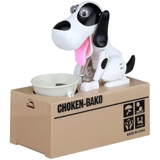 Hungriger Hund Spardose, Hungrige Spardose Kinder, Süße Welpen-Sparschwein, Hundesparschwein Lustige Spardosen für Kinder Geburtstagsgeschenk, 16.5x8x17cm