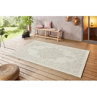 HANSE HOME Tilos Outdoor-Teppich 240 x 340 cm Beige/Weiß
