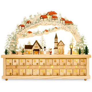 SIKORA LB80 XXL Holz LED Schwibbogen Adventskalender