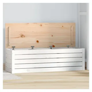 vidaXL Truhe 109 x 36,5 x 33 cm 1-tlg. Weiß
