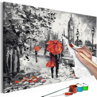 murando - Malen nach Zahlen London 60x40 cm Malset mit Holzrahmen auf Leinwand für Erwachsene Kinder Gemälde Handgemalt Kit DIY Geschenk Dekoration n-A-0251-d-a