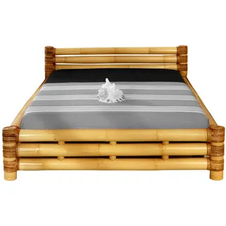 Bambus-Lounge Bettgestell Samar Bambusbett Bettrahmen Schlafzimmer Bambus Bettgestell Rattanbett