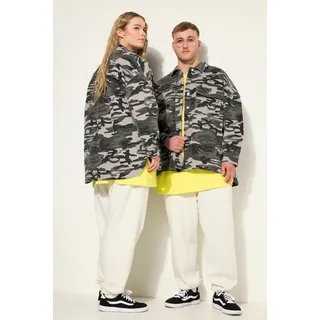 Studio Untold Hemdbluse Camouflage Beige/Grün/Khaki XL
