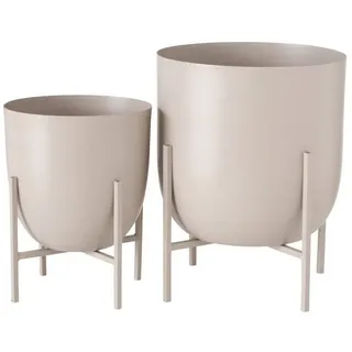 Boltze Kilana 2-teilig Metall Komplettset 40 x 40 x 40 cm Beige