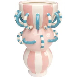 Kare DESIGN Vase Harlequin Handle 49 cm Porzellan Rosa