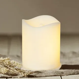 MARELIDA LED Stumpenkerze H:7 cm weiß