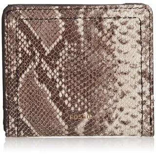 Fossil Geldbörse für Damen – Bifold Logan klein geprägt Leder Python-Optik, SL8264874 – 10,2 cm L x 2,5 cm B x 8,9 cm H - 10.2 cm L x 2.5 cm W x 8.9 cm H