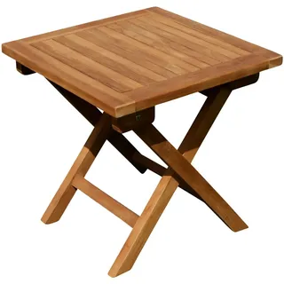 AS-S TEAK Klapptisch Holztisch Gartentisch Garten Tisch Beistelltisch 45x45cm Holz JAV-PICNIC