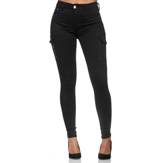 Elara Cargohose Elara Damen Cargo Jeans (1-tlg) schwarz 44