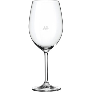 LEONARDO HOME Rotweinglas Daily Gastro-Edition, Geeichtes Weinglas mit 0,2 l - Eichung, Randvollfüllung 460 ml, Genormtes Glas für Hotel & Gastronomie, 1 Stück