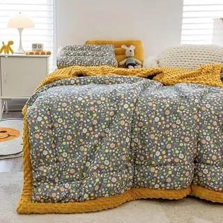 Kinder Kuscheldecke 40x60 Bio Baumwolle Polar Fleece Decke Exquisit Pflanze Blumen Muster Wohndecke Sofadecke Bettüberwurf Flauschige Weiche Warme Sofaüberwurf leichte gemütliche Plüsch Bettdecke
