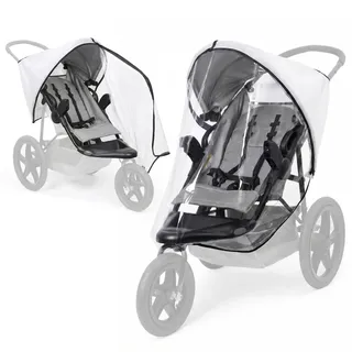 Orzbow Regenschutz Jogger Kinderwagen, Große Öffnung für Einfachen Zugriff | Universal Regenschutz Dreirad Kinderwagen, Wasserdichtem Reißverschluss, Schnelle Installation, Atmungsaktiv, Klar