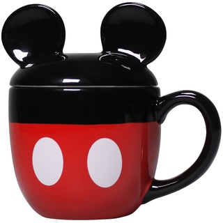 Micky Maus - Disney Tasse - Mickey - schwarz/weiß/rot  - Lizenzierter Fanartikel - Standard