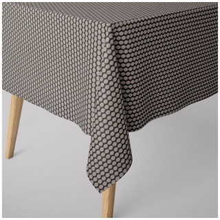 SCHÖNER LEBEN. Tischdecke SCHÖNER LEBEN. Tischdecke Jacquard Punkte schwarz silbergrau, handmade grau|schwarz|silberfarben 100 cm x 100 cm