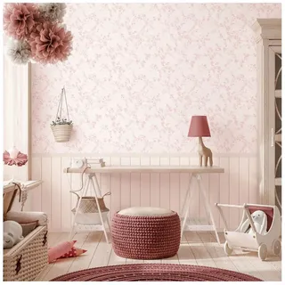 Profhome 770751-GU Fototapete Blumen Matt Rosa Creme-weiß Hell-rosa 1,59 m x 2,8 m