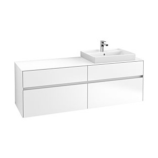 Waschbeckenunterschrank 160 x 55 cm White Matt