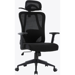 Bürostuhl mit platzsparendem Kleiderbügel - ergonomischer Schreibtischstuhl mit Nacken- und Lordosenstütze - komfortabler Gamingstuhl mit Netzr...