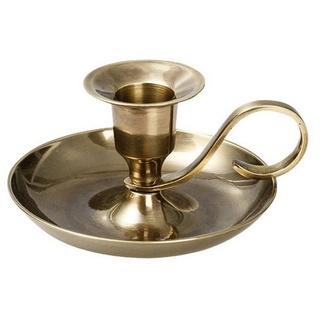 NKlaus Kerzenständer Handleuchter Klassik Kerzenhalter Höhe 5cm Messing