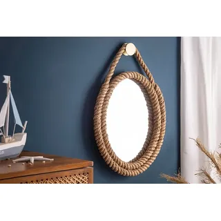 riess-ambiente Wandspiegel SEVEN SEAS 60cm natur (Einzelartikel, 1-St), Wohnzimmer · Tau · Flur · Dekoration · Schlafzimmer · Maritim · Design braun