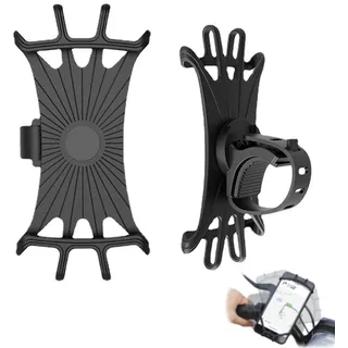 LLGSDLL 360° Drehung Halterung Handy Fahrrad, Motorrad Lenker Halterung Zubehör,Silikon Universal Fahrrad Telefonhalterung Kompatibel mit verschiedenen Marken von Handys