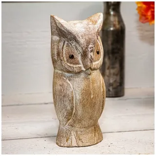 Antikas Wanddekoobjekt Schleiereulen Figur, Gartenfigur, Holzfigur, Tiere, Tierfiguren