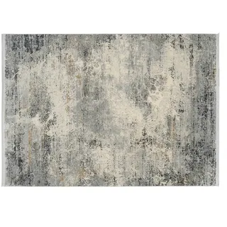 Teppich , grau , Synthetische Fasern , Maße (cm): B: 80 H: 0,9