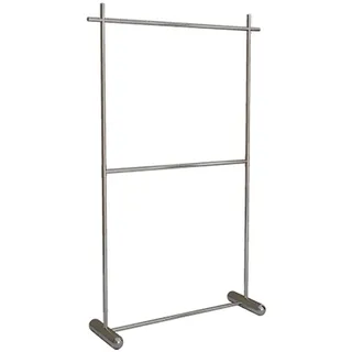Garderobenständer Garderobe Mit Doppelstange, Höhenverstellbare Kleiderstange, Silberner Edelstahl Kleider-Organizer, Kommerzielle Kleiderständer Für Schlafzimmer Und Boutiquen(Size:150X50X170CM)