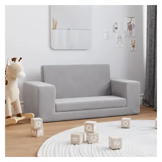 vidaXL Schlafsofa 2-Sitzer Hellgrau Polyester
