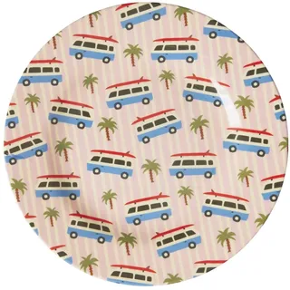 Rice Kids Kinderteller, Essteller, melamin, pink cars