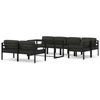 vidaXL Garten-Lounge-Set 8-tlg. Aluminium anthrazit
