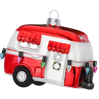 inges magic & goodz MAGIC Christbaumschmuck Glas Wohnwagen Weihnachtskugeln Weihnachtsbaum Reisen