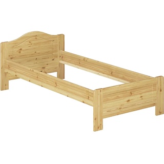 Kieferbett natur Einzelbett Jugendbett Futonbett 90x200 Massivholzbett ohne Rollrost 60.37-09 oR