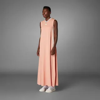Adidas Women's Tiro Cut 3-Streifen Soft Mesh Long Kleid Ambient Blush/White M