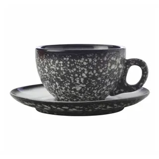 Maxwell & Williams Kaffeetasse mit Untertasse 0,25 l Schwarz 10 St.