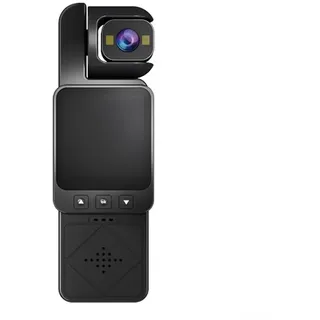 Feeshoppher Tragbare tragbare Videokamera mit WiFi-Konnektivität, HD 1080P, Aufnahme, schwaches Licht, verstellbare Linse, am Körper montiert, tragbar, multifunktional