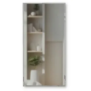 MySpiegel.de Wandspiegel Rahmenloser Wandspiegel mit Facettenschliff und Befestigung in 25mm 100 cm x 50 cm
