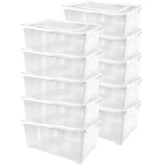 Alpfa Schuhbox 37 x 26 x 13 cm 10-tlg. transparent